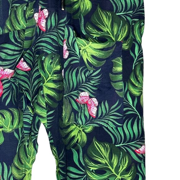 Sandrine Rose High Rise Fern Butterfly Pants Navy Elastic Waist Women Small NWT - Picture 5 of 6